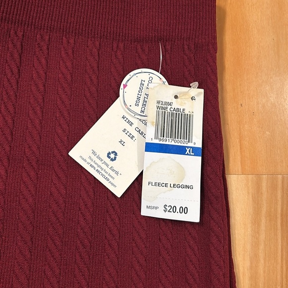 Hippie Rose Fleece Leggings. X-Large. NWT - Picture 2 of 5